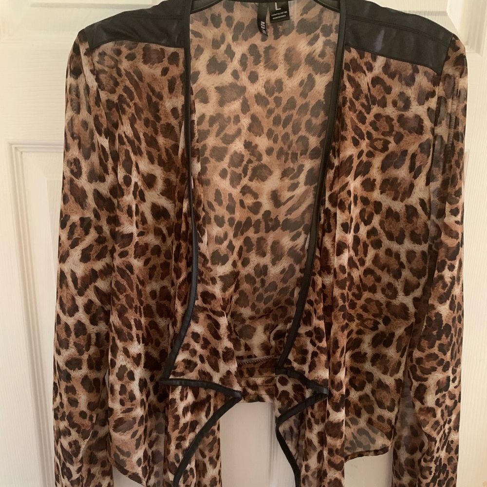 Leopard print cover up Jacket